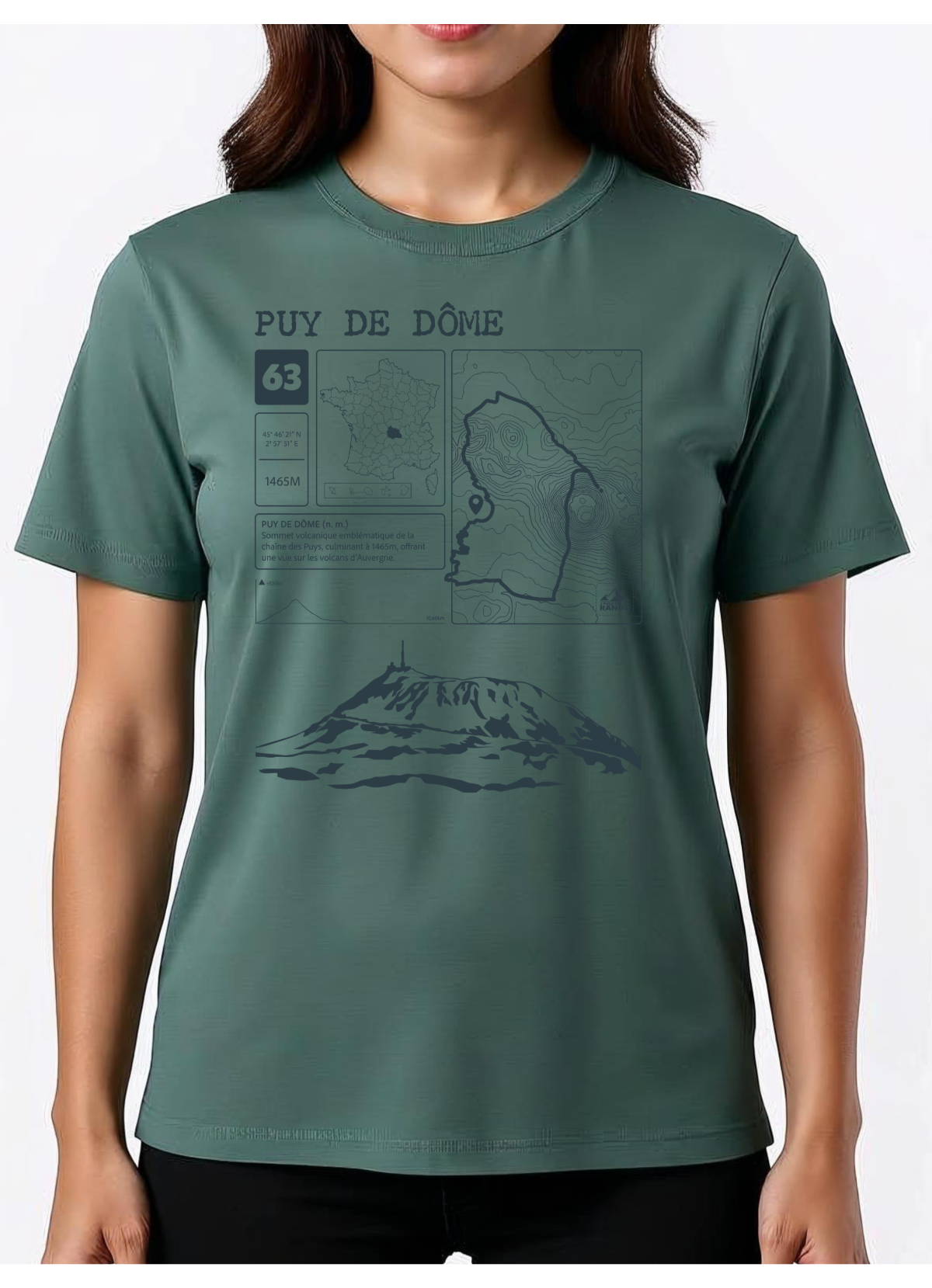 T-shirt Topo Puy de Dôme