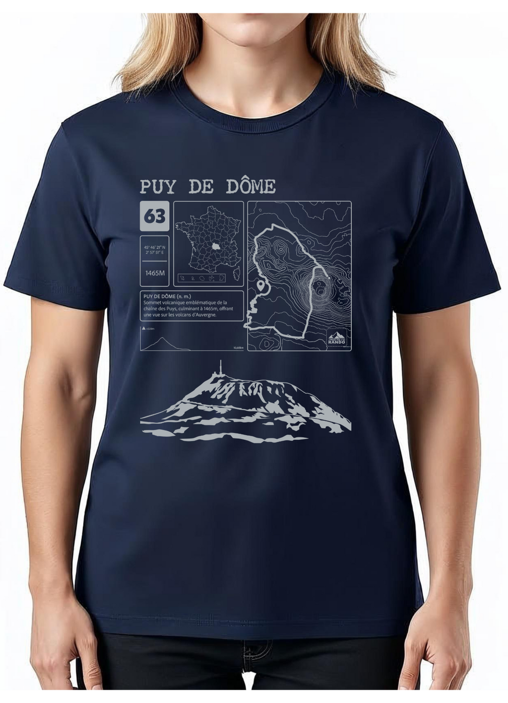 T-shirt Topo Puy de Dôme