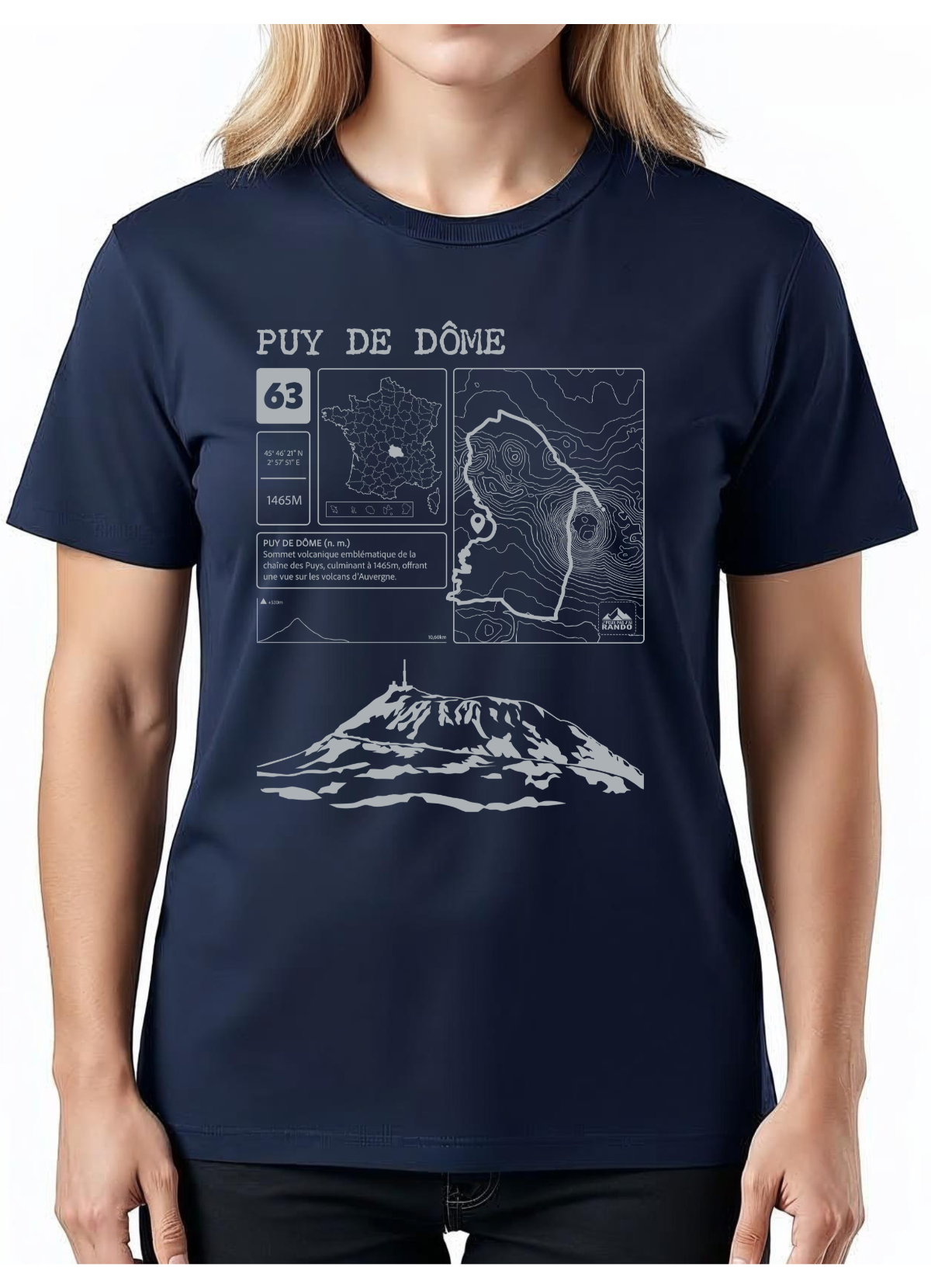 T-shirt Topo Puy de Dôme