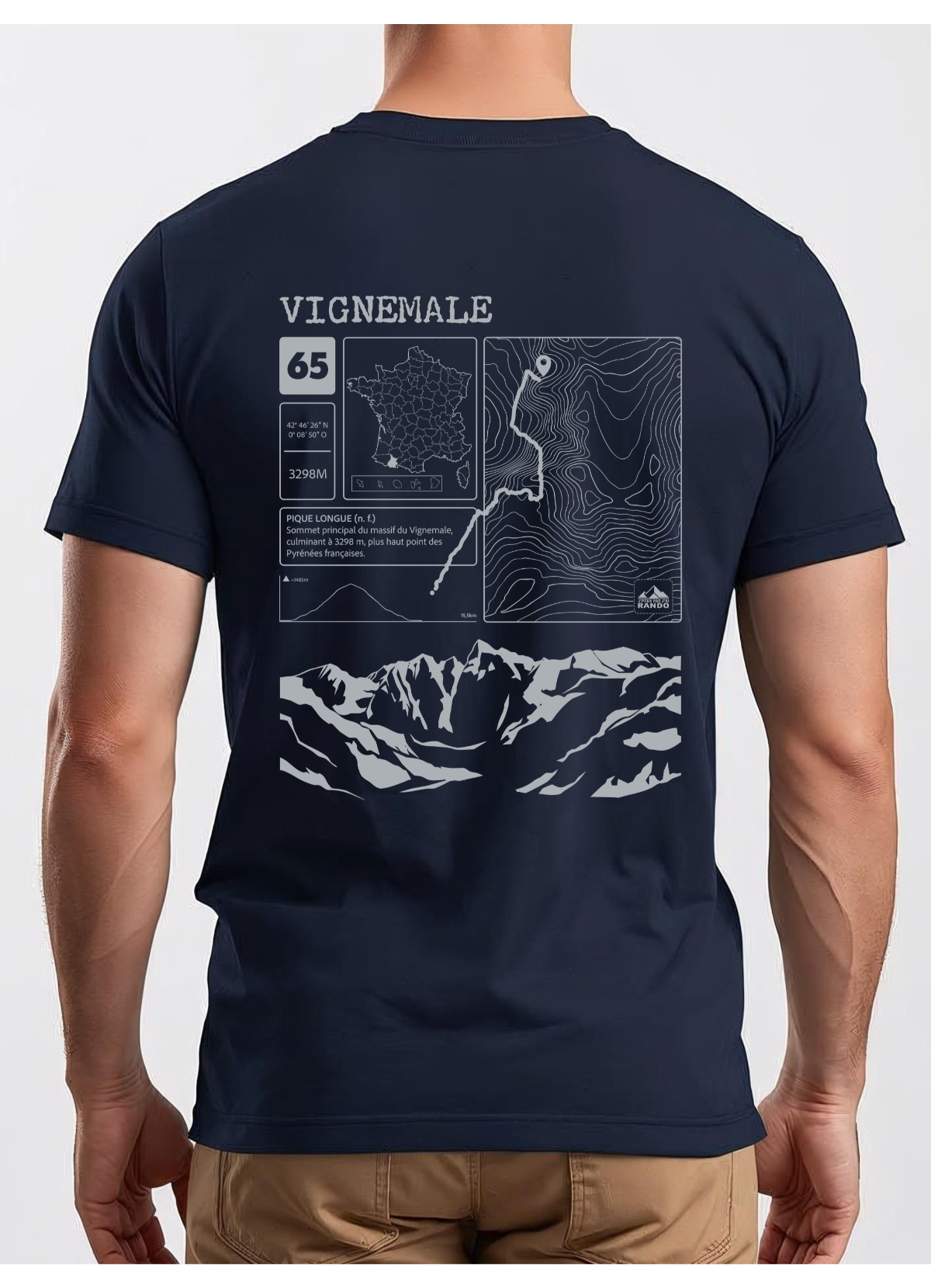 T-shirt Topo Vignemale dos