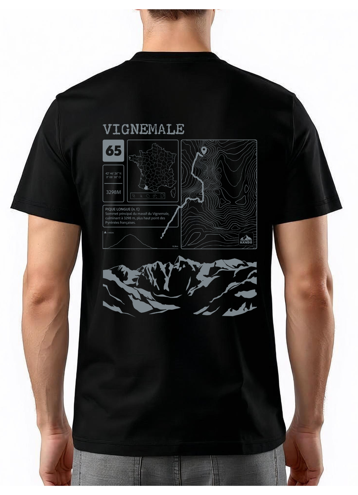 T-shirt Topo Vignemale dos