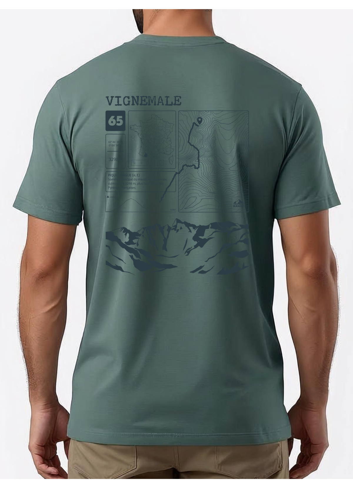 T-shirt Topo Vignemale dos