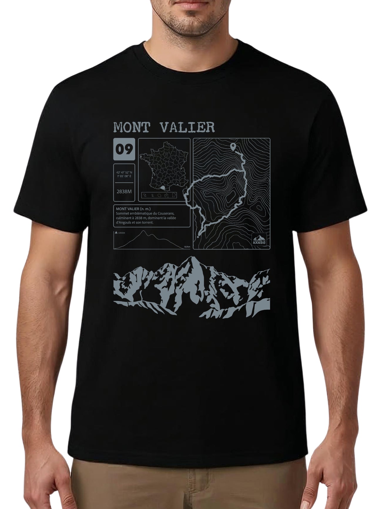 T-shirt Topo Mont Valier
