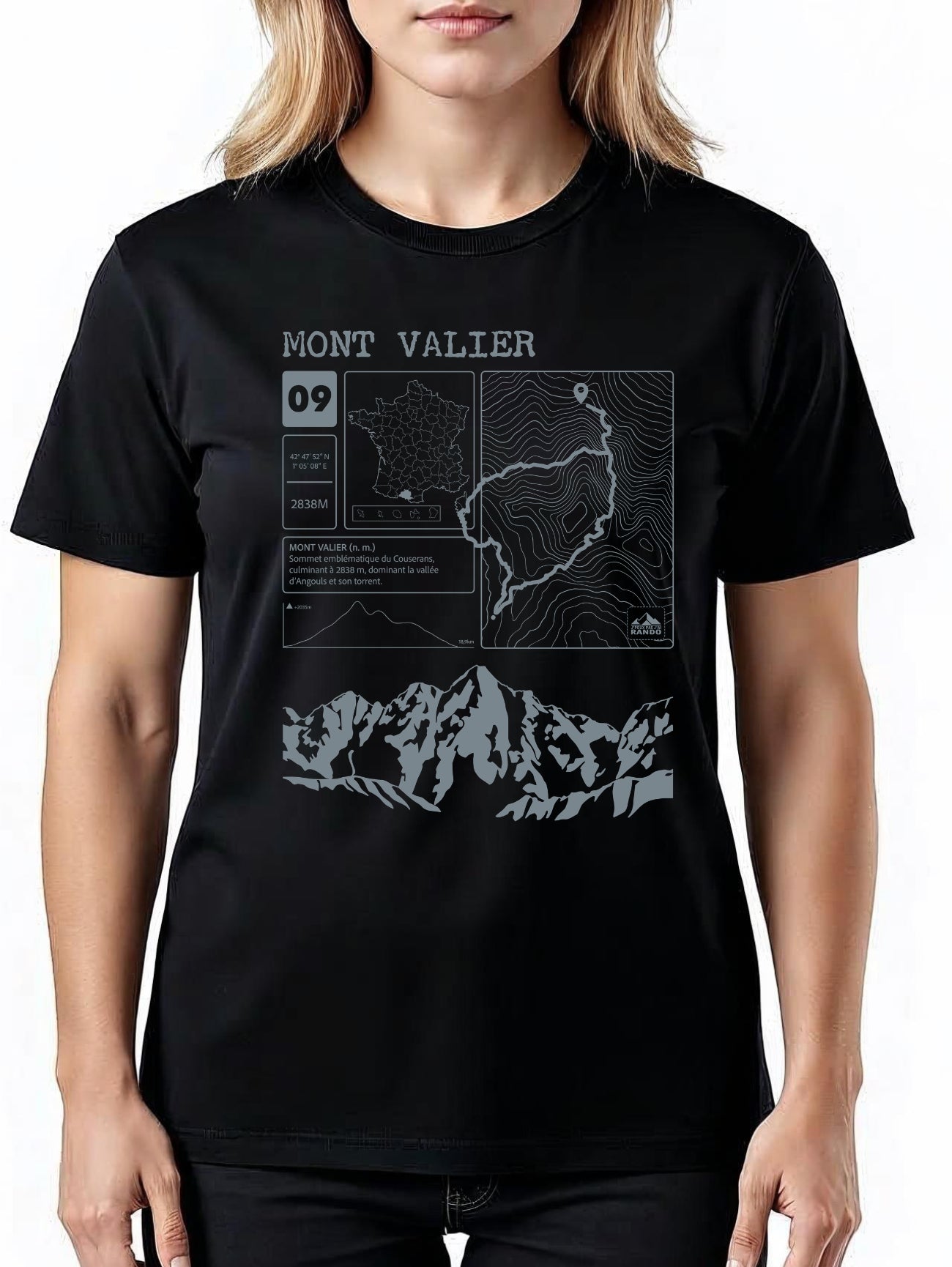T-shirt Topo Mont Valier