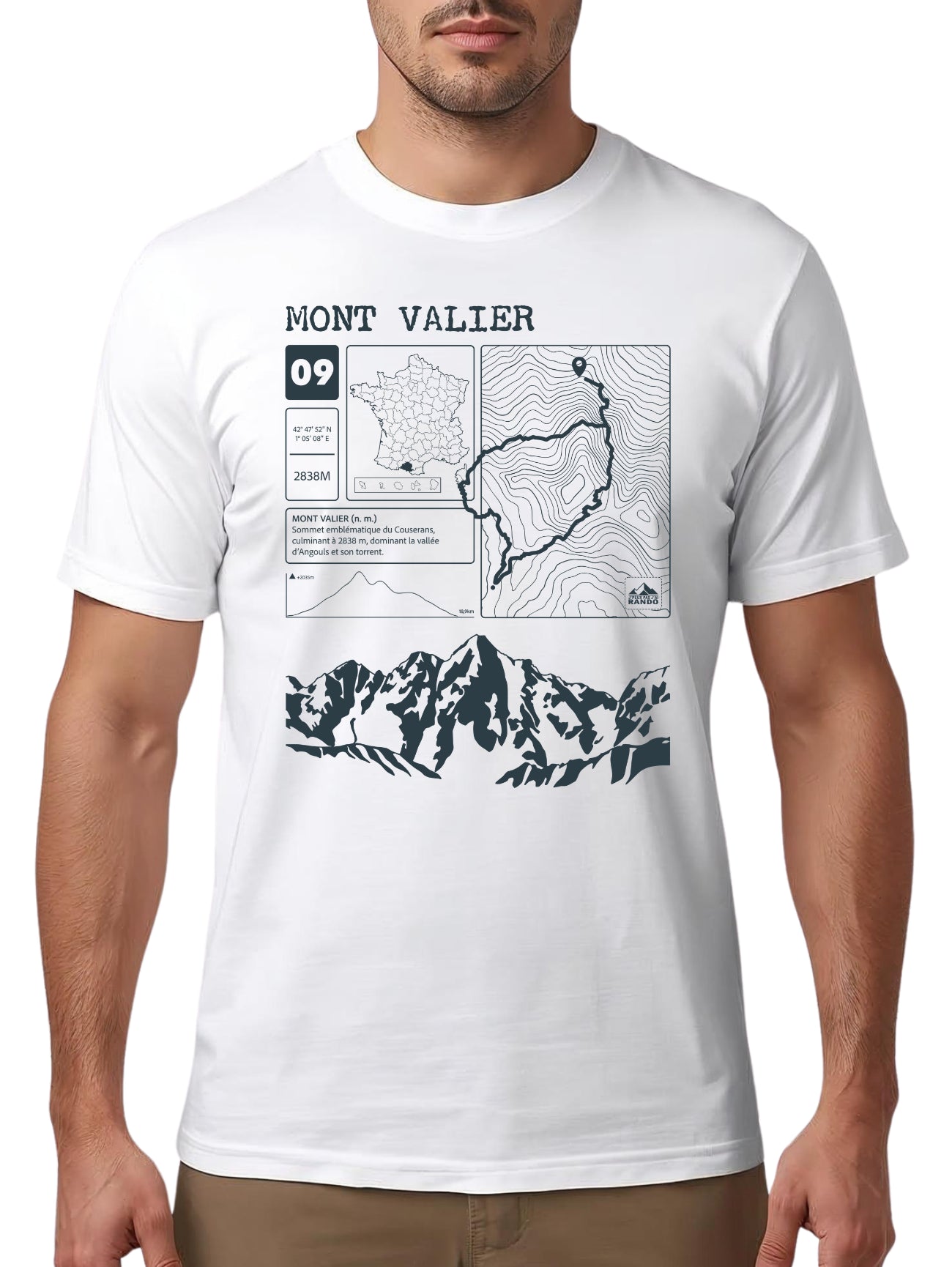 T-shirt Topo Mont Valier