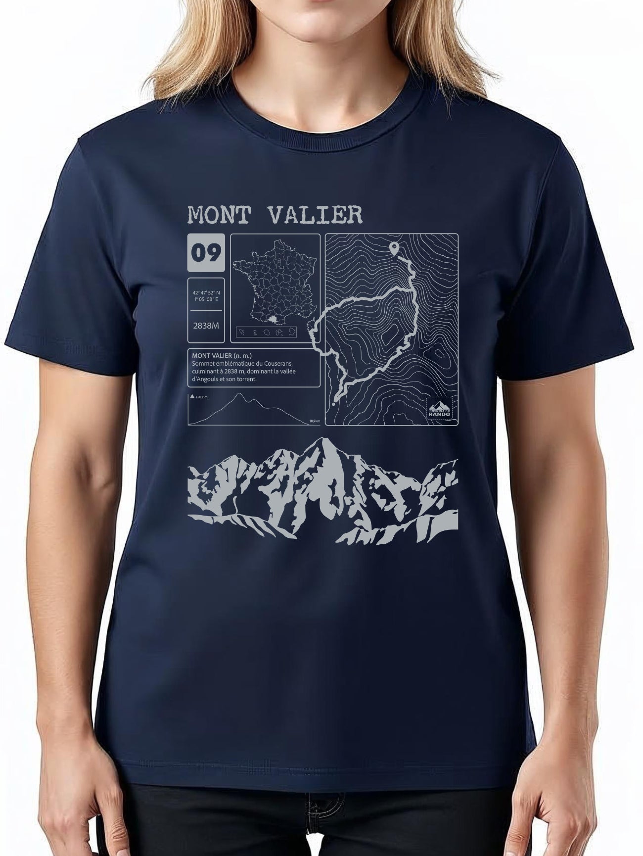 T-shirt Topo Mont Valier