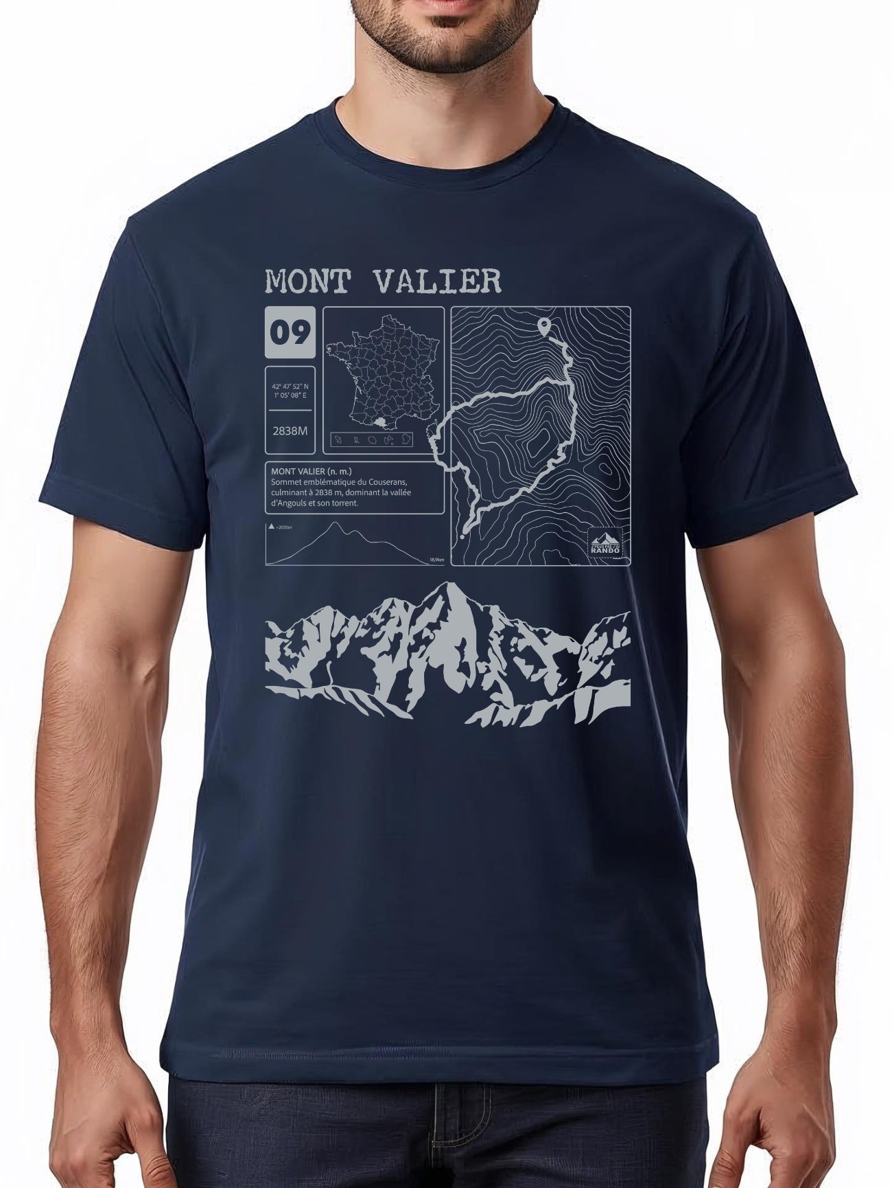 T-shirt Topo Mont Valier