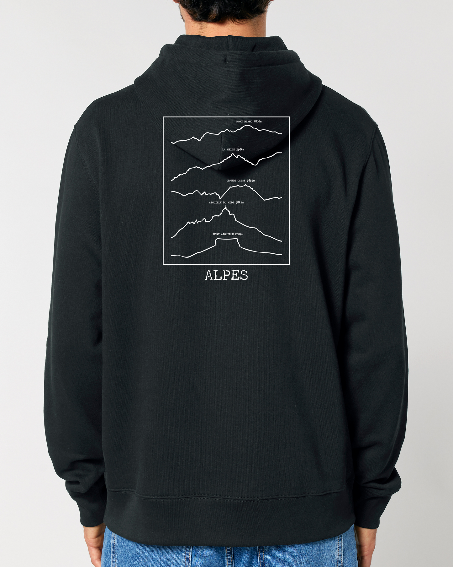 Sweat à capuche Alpes édition Ligne