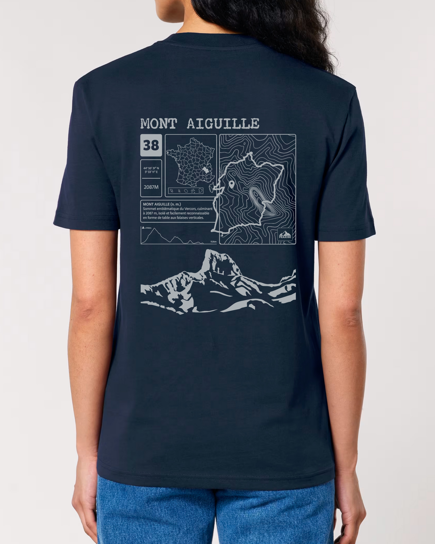 T-shirt Topo Mont Aiguille Dos