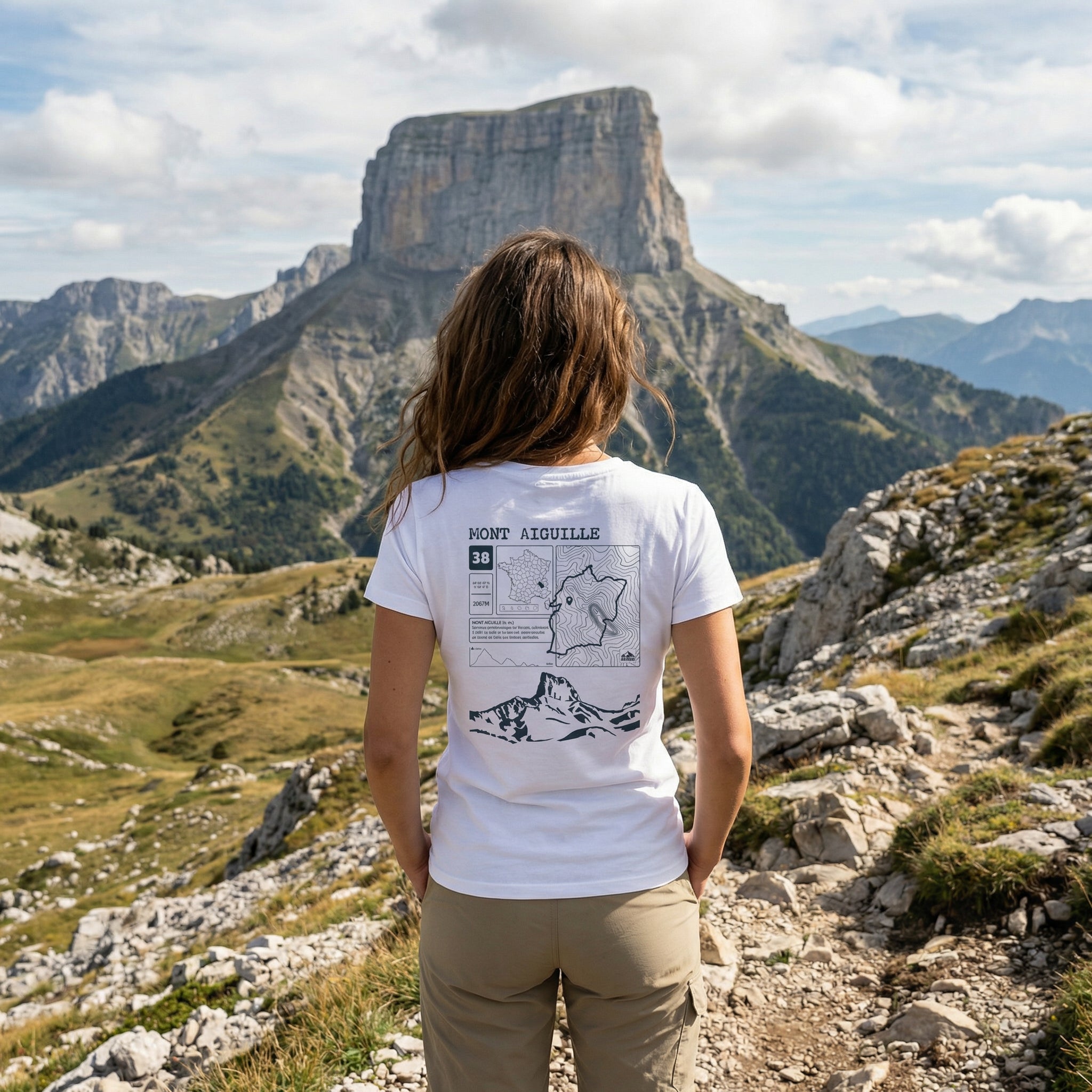 T-shirt Topo Mont Aiguille Dos