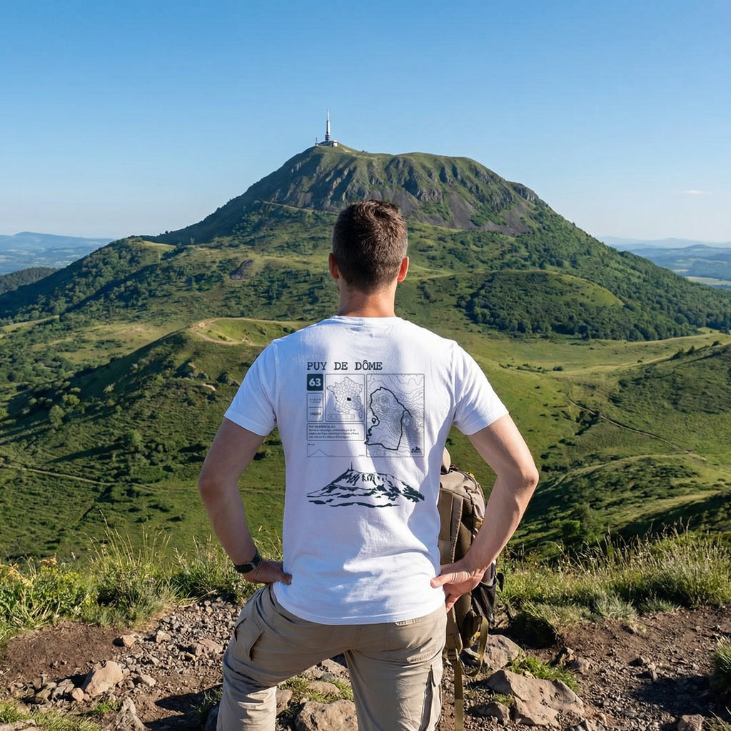 T-shirt Topo Puy de Dôme dos