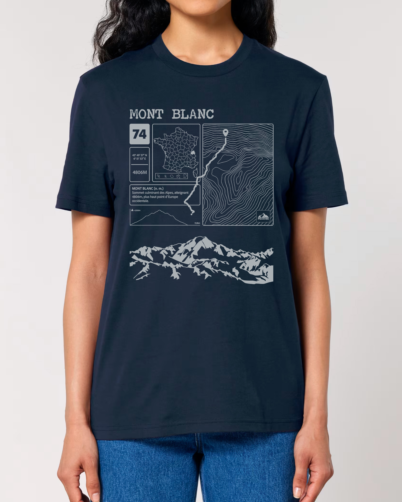 T-shirt Topo Mont Blanc