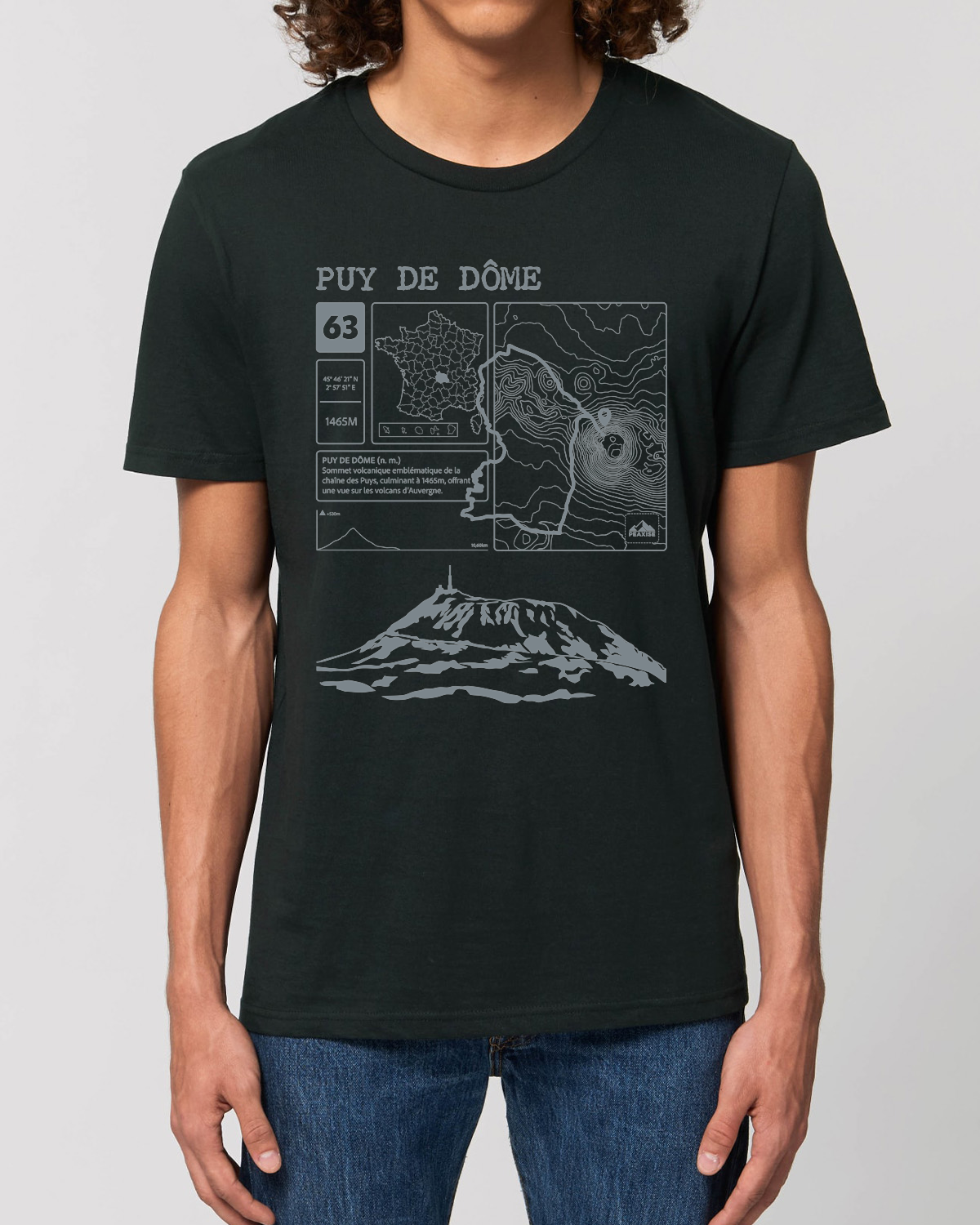 T-shirt Topo Puy de Dôme