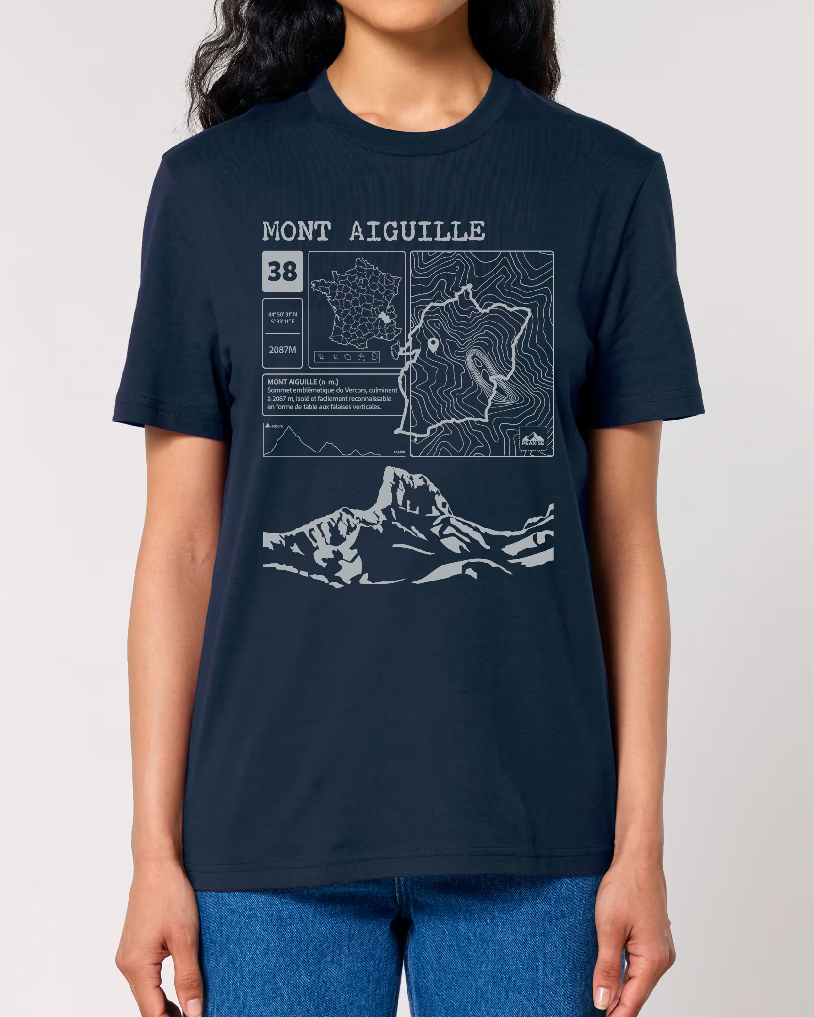 T-shirt Topo Mont Aiguille