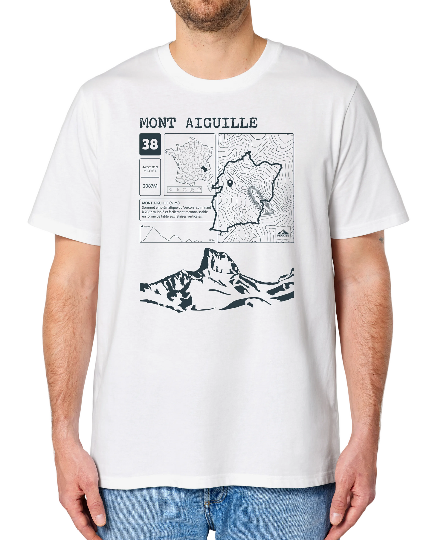 T-shirt Topo Mont Aiguille