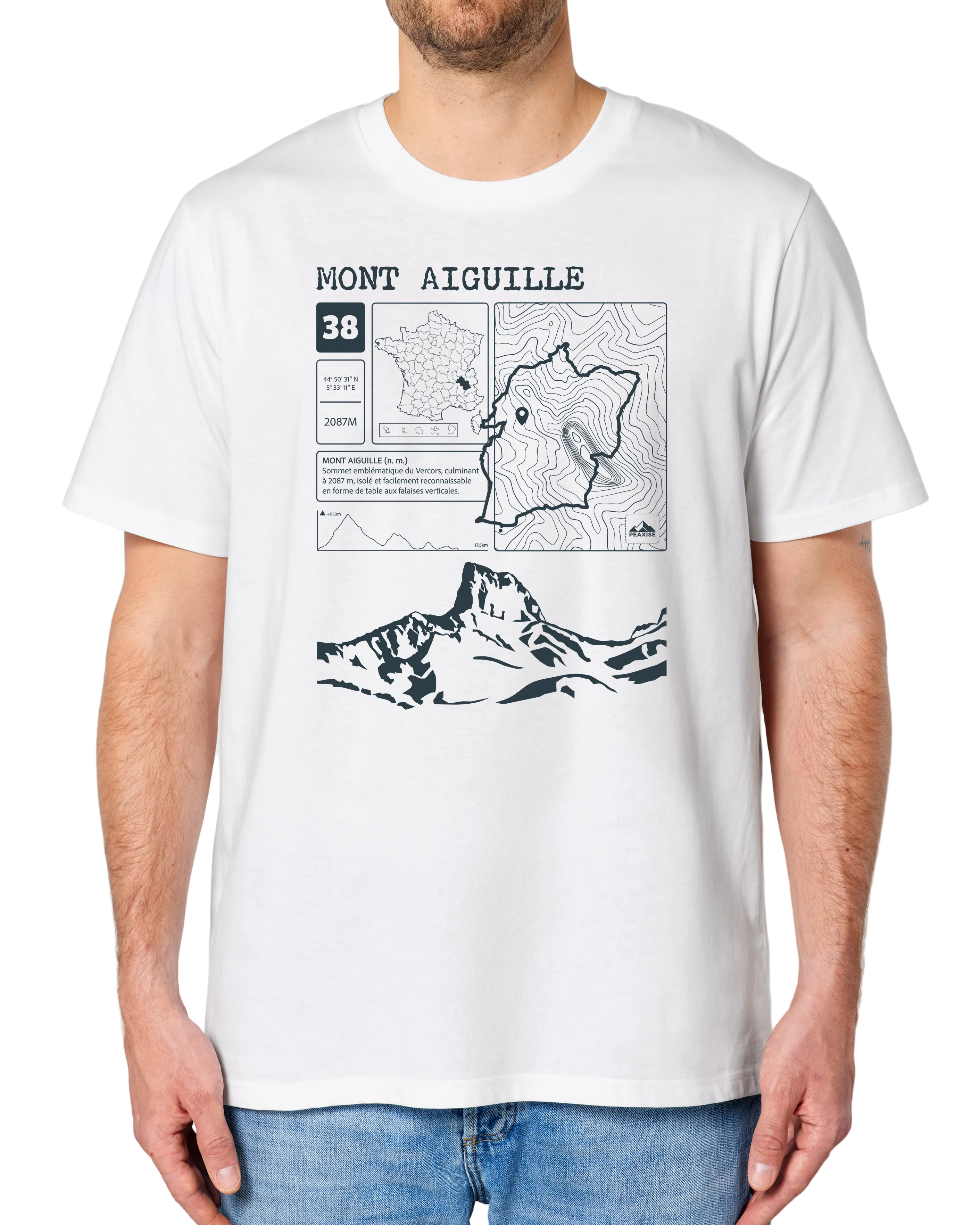 T-shirt Topo Mont Aiguille