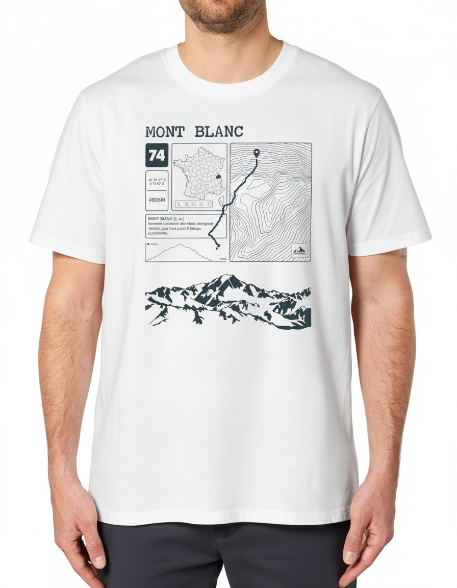 T-shirt Topo Mont Blanc