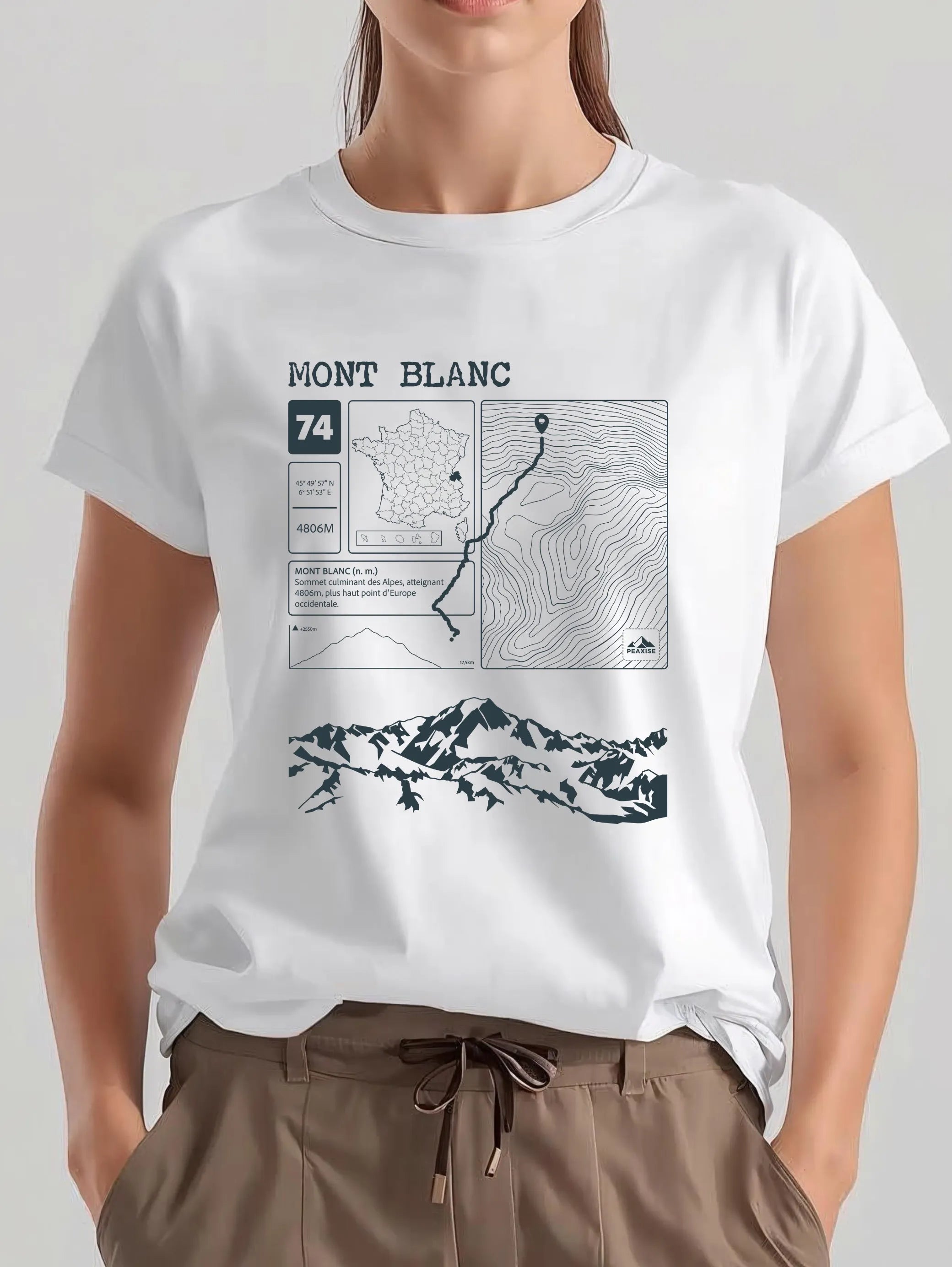 T-shirt Topo Mont Blanc