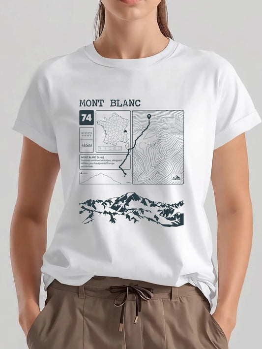 T-shirt Topo Mont Blanc